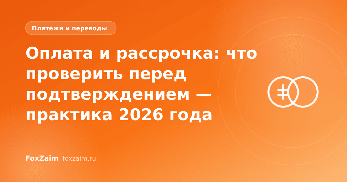 Оплата и рассрочка: что проверить перед подтверждением — практика 2026 года