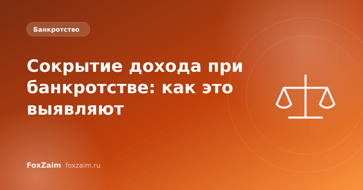 Сокрытие дохода при банкротстве: как это выявляют